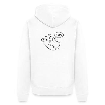 Faul Hamster Hamsterliebhaber Hamsterbesitzer - Unisex Premium Bio Zip Hoodie - Weiß - Hinten - Thijin (182cm)