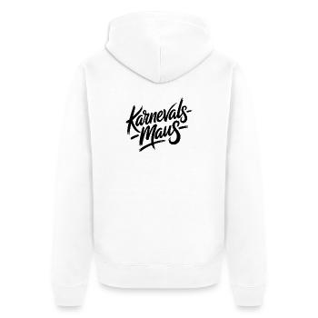 Karnevalsmaus Karneval Köln Kölner Karnevals Maus - Unisex Premium Bio Zip Hoodie - Weiß - Hinten - Thijin (182cm)