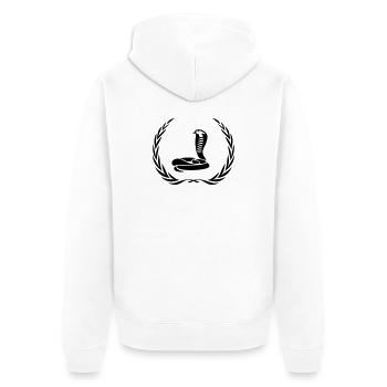 Snake Cobra Wreath - Unisex Premium Organic Zip Hoodie - white - Back - Thijin (182cm)