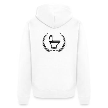 Toilette Toilette Couronne - Veste à capuche bio Premium Unisexe - blanc - Dos - Thijin (182cm)