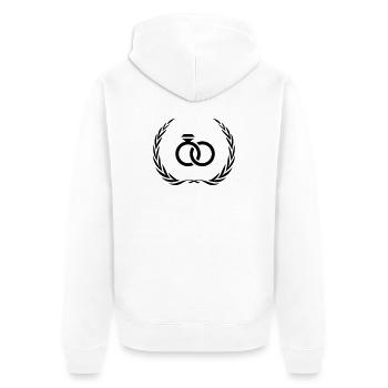 Wedding Ring Ring - Unisex Premium Organic Zip Hoodie - white - Back - Thijin (182cm)