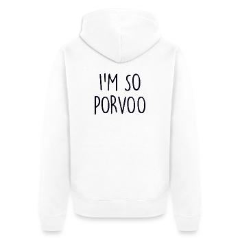 Porvoo, Finlande, Finlande - Veste à capuche bio Premium Unisexe - blanc - Dos - Thijin (182cm)