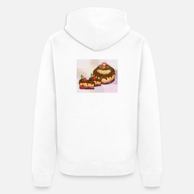 Gâteau - Veste à capuche bio Premium Unisexe - blanc