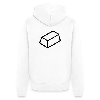 Gold Bar - Unisex Premium Organic Zip Hoodie - white - Back - Thijin (182cm)