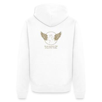 Labrador Engel im Hundehimmel Trauer Abschied - Unisex Premium Bio Zip Hoodie - Weiß - Hinten - Thijin (182cm)