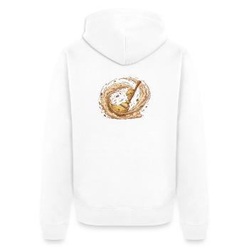 Haunted Broom Whirling Spirit - Unisex Premium Organic Zip Hoodie - white - Back - Thijin (182cm)