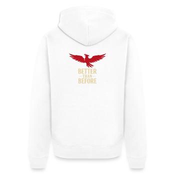 Healing Journey to Transform Inner Strength - Unisex Premium Organic Zip Hoodie - white - Back - Thijin (182cm)