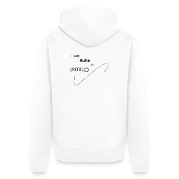 Trouver la paix dans le chaos - Veste à capuche bio Premium Unisexe - blanc - Dos - Thijin (182cm)
