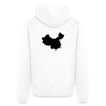 Carte de la Chine - Veste à capuche bio Premium Unisexe - blanc - Dos - Thijin (182cm)