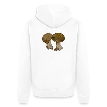Champignons à l' aquarelle  - Veste à capuche bio Premium Unisexe - blanc - Dos - Thijin (182cm)