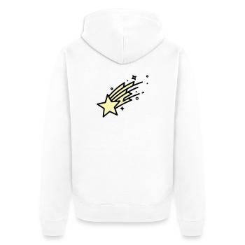 Shooting Star Comet Comic - Unisex Premium Organic Zip Hoodie - white - Back - Thijin (182cm)