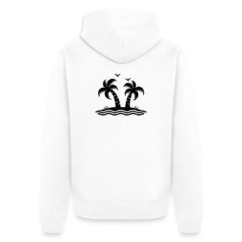 Palm trees - Unisex Premium Organic Zip Hoodie - white - Back - Thijin (182cm)