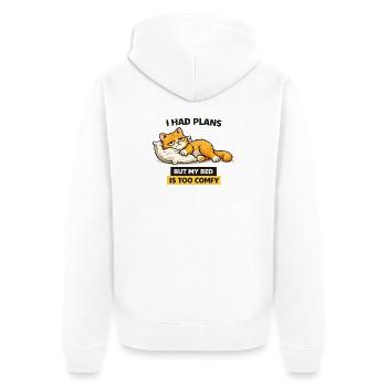 Plans de lits pour chats confortables - Veste à capuche bio Premium Unisexe - blanc - Dos - Thijin (182cm)