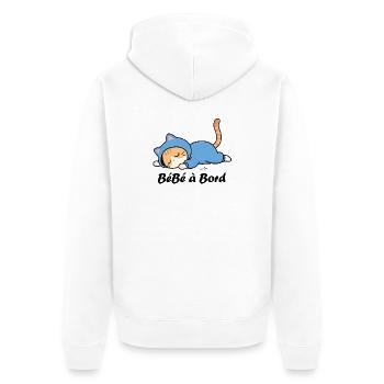 Bébé à bord - Veste à capuche bio Premium Unisexe - blanc - Dos - Thijin (182cm)