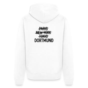 Dortmund, Ruhrpott City Shirt, Hoodie, Mug - Unisex Premium Organic Zip Hoodie - white - Back - Thijin (182cm)