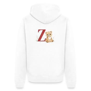 Z-Bear : Big Z avec Bear - Veste à capuche bio Premium Unisexe - blanc - Dos - Thijin (182cm)