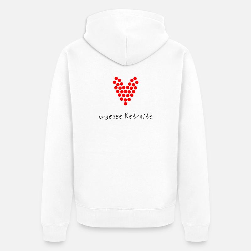 RETRAITE. RETRAITE. RETRAITEE. RETRAITE - Veste à capuche bio Premium Unisexe - blanc