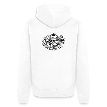 Junggesellinnen Crew Jga - Unisex Premium Bio Zip Hoodie - Weiß - Hinten - Thijin (182cm)