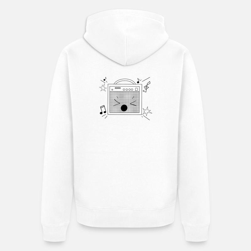 Intervenant bruyant - Veste à capuche bio Premium Unisexe - blanc