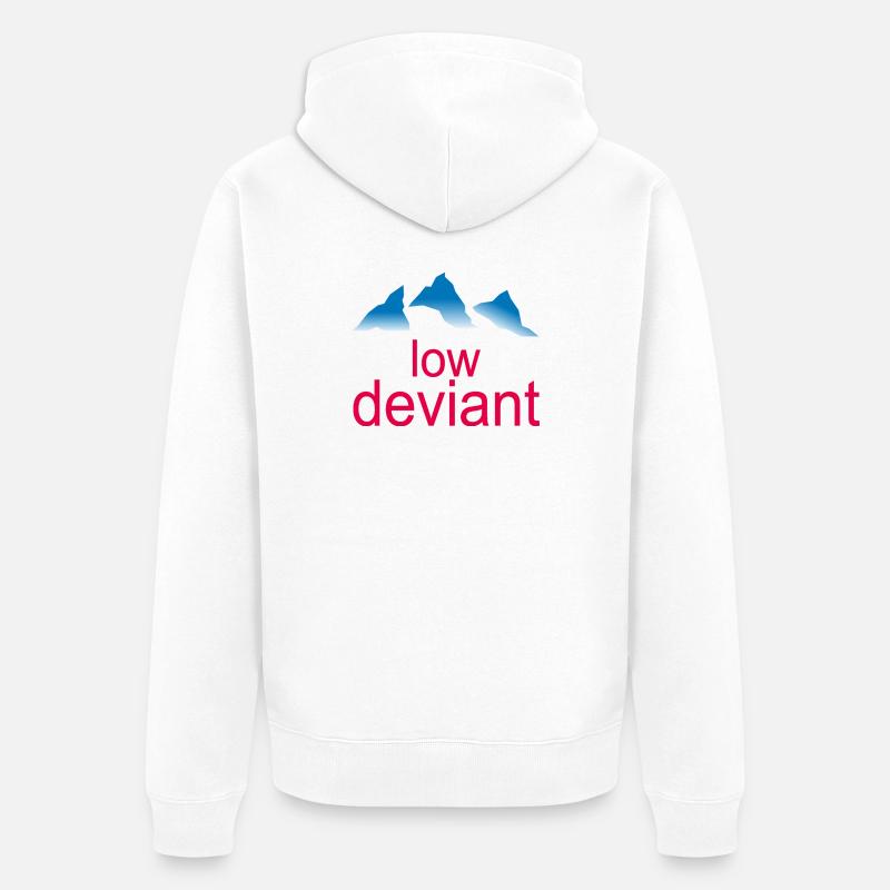Low Deviant - Unisex Premium Bio Zip Hoodie - Weiß