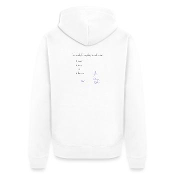 Le remède à tout... pour les produits légers - Veste à capuche bio Premium Unisexe - blanc - Dos - Thijin (182cm)
