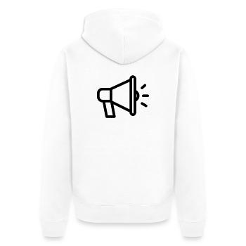 mégaphone - Veste à capuche bio Premium Unisexe - blanc - Dos - Thijin (182cm)