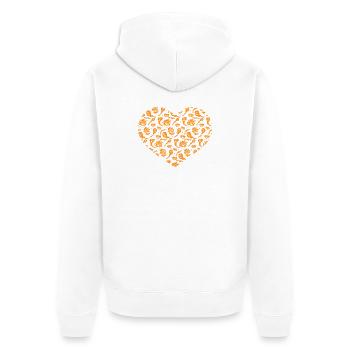 Cœur d’Halloween avec fête d’Halloween - Veste à capuche bio Premium Unisexe - blanc - Dos - Thijin (182cm)