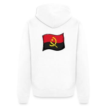 Drapeau angolais - Veste à capuche bio Premium Unisexe - blanc - Dos - Thijin (182cm)