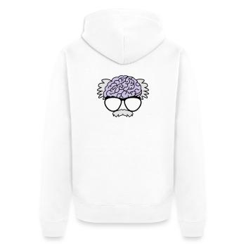 Cerveau d'un professeur - Veste à capuche bio Premium Unisexe - blanc - Dos - Thijin (182cm)