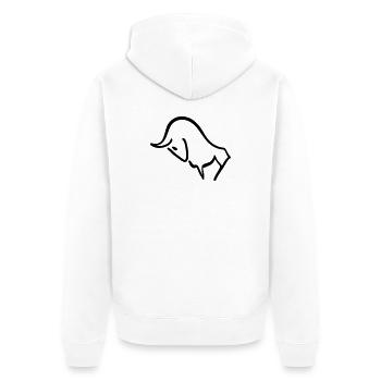 stier - Veste à capuche bio Premium Unisexe - blanc - Dos - Thijin (182cm)