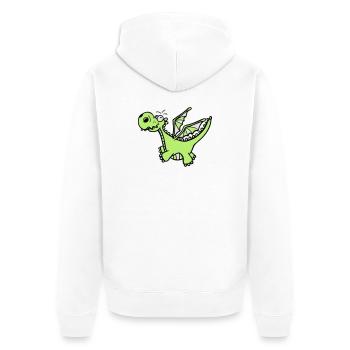 Puissant Dragon - Veste à capuche bio Premium Unisexe - blanc - Dos - Thijin (182cm)