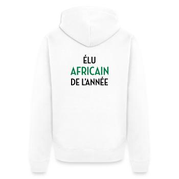 Africa / African / Afrika / Afrikaner - Unisex Premium Bio Zip Hoodie - Weiß - Hinten - Thijin (182cm)