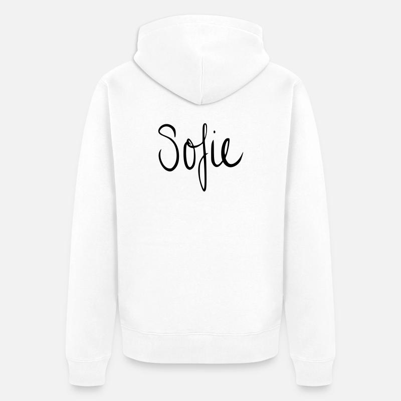 Sofie - Unisex Premium Bio Zip Hoodie - Weiß
