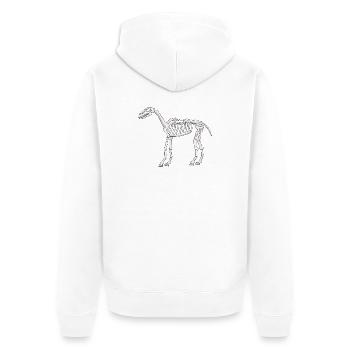 Un squelette de cheval - Veste à capuche bio Premium Unisexe - blanc - Dos - Thijin (182cm)