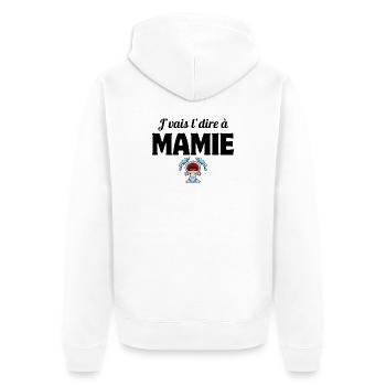 grand-mère, mamie, j'vais le dire - Veste à capuche bio Premium Unisexe - blanc - Dos - Thijin (182cm)