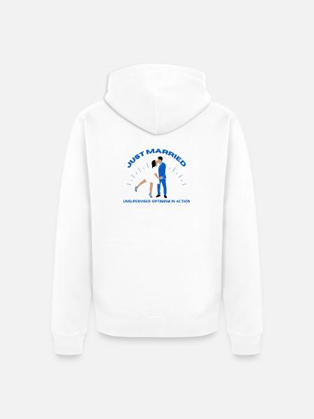just married | Hochzeit - Unisex Premium Bio Zip Hoodie - Weiß