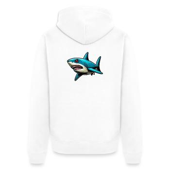 Requin - Veste à capuche bio Premium Unisexe - blanc - Dos - Thijin (182cm)