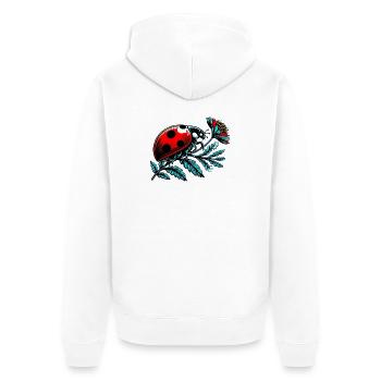 Coccinelle - Veste à capuche bio Premium Unisexe - blanc - Dos - Thijin (182cm)