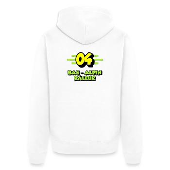 Grumbling Alpine Bottom - Unisex Premium Organic Zip Hoodie - white - Back - Thijin (182cm)