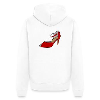 Shoe Women's Shoe - Unisex Premium Organic Zip Hoodie - white - Back - Thijin (182cm)