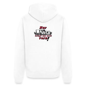 Only corn brings us ... (24) - Unisex Premium Organic Zip Hoodie - white - Back - Thijin (182cm)
