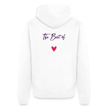 BONNE FÊTE. COEUR. BONNE FÊTE MAMAN. MAMAN - Veste à capuche bio Premium Unisexe - blanc - Dos - Thijin (182cm)
