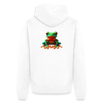 Grenouille - Veste à capuche bio Premium Unisexe - blanc - Dos - Thijin (182cm)