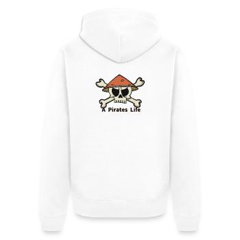 Un logo de Pirates Life - Veste à capuche bio Premium Unisexe - blanc - Dos - Thijin (182cm)