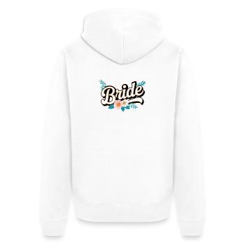 L’équipe de la mariée ! Personnalisable - Veste à capuche bio Premium Unisexe - blanc - Dos - Thijin (182cm)