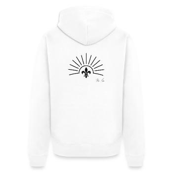 Ligne Ilea - Veste à capuche bio Premium Unisexe - blanc - Dos - Thijin (182cm)