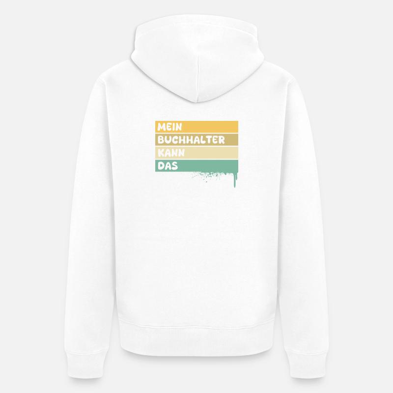 Profession : Comptable - Veste à capuche bio Premium Unisexe - blanc