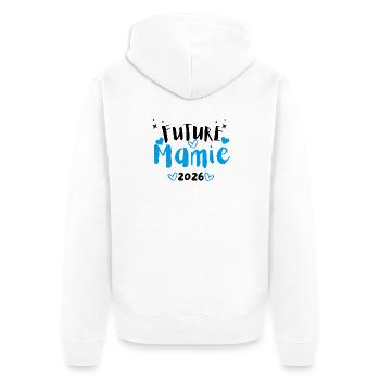 Future Mamie 2026 - Veste à capuche bio Premium Unisexe - blanc - Dos - Thijin (182cm)