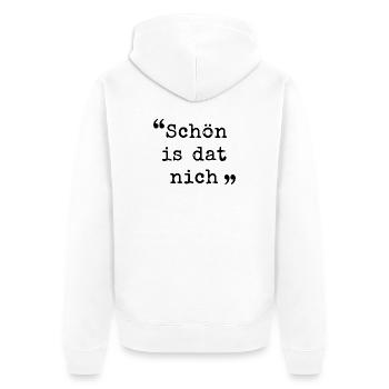 Ruhrpott Schön is dat nich Ruhrgebiet dialekt  - Unisex Premium Bio Zip Hoodie - Weiß - Hinten - Thijin (182cm)
