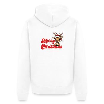 Noël de rennes Joyeux Noël - Veste à capuche bio Premium Unisexe - blanc - Dos - Thijin (182cm)